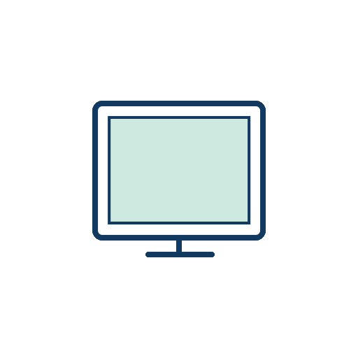 Responsive design animated gif: desktop monitor, tablet, smartphone.